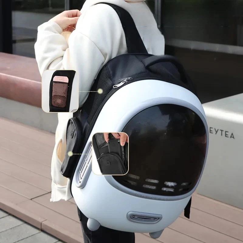 Airline Approved Cat Carrier Backpack, Ventilated Space Capsule with Adjustable Shoulder Straps 1005012424175430