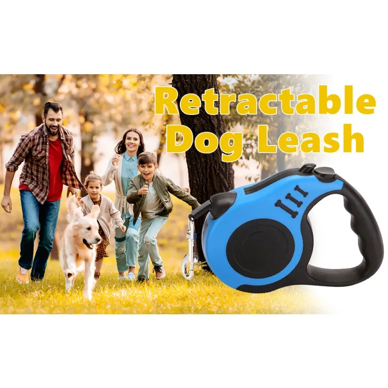 Retractable Dog Leash 360° Anti-Tangle Harness Leash with Non-Slip Handle, Extendable Nylon Leash 1005012425217404