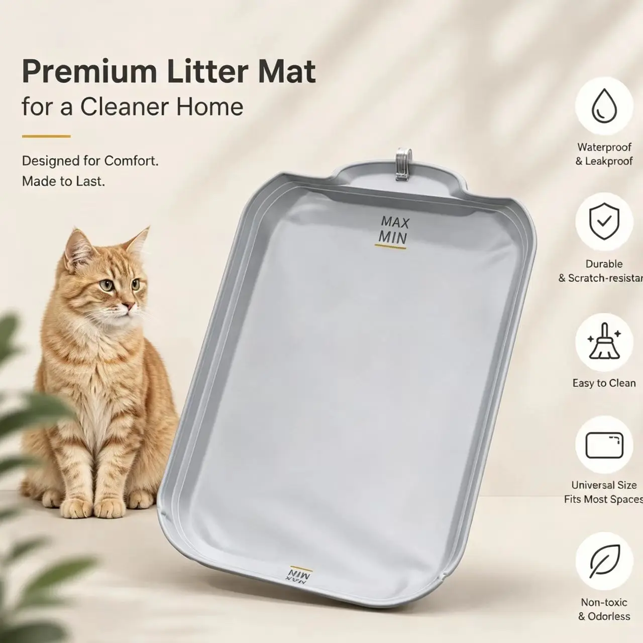 Automatic Cat Litter Box Cat Toilet Pad for Smart Accessories Waterproof Non Slip 1005012427212385