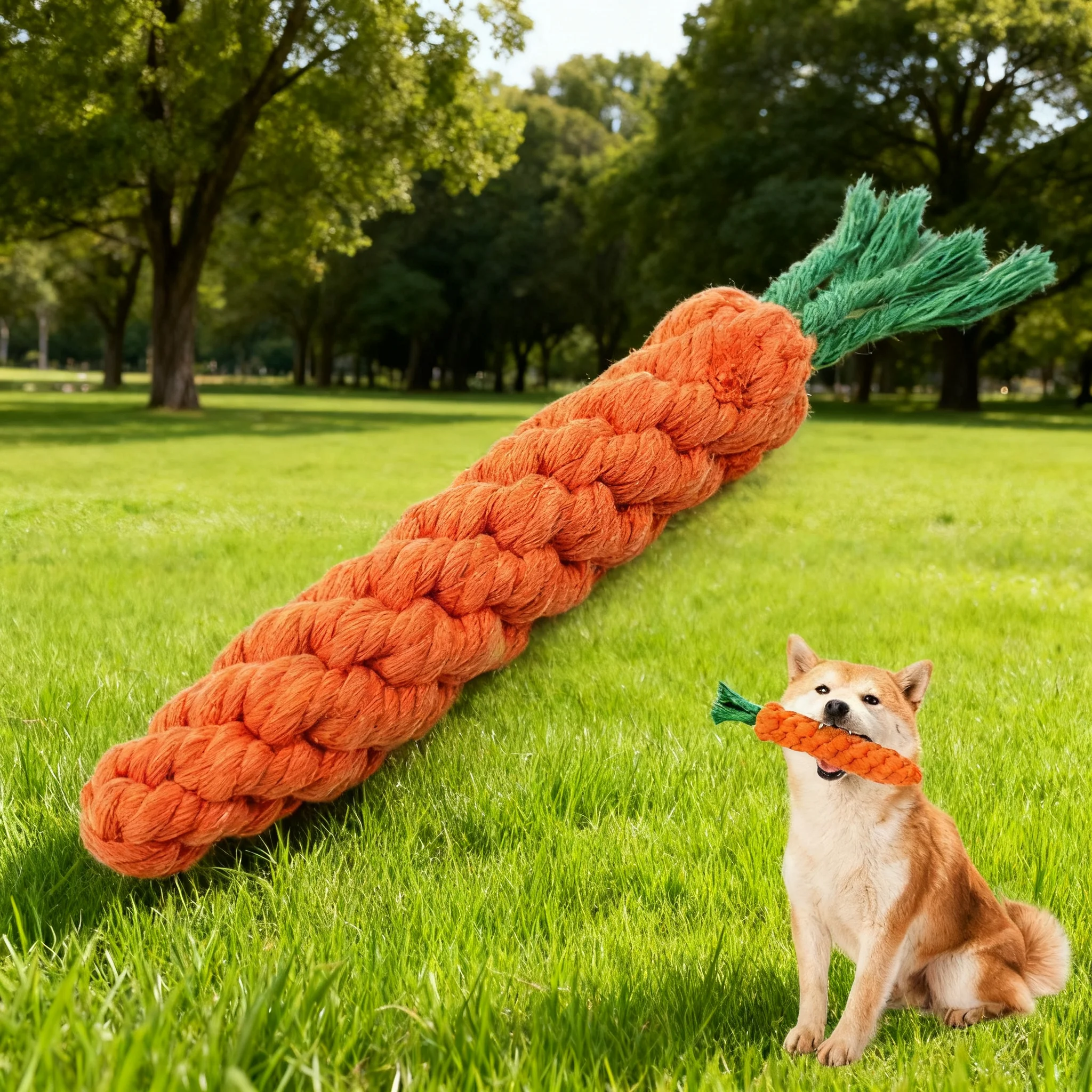 Carrot Dog Bite Rope Pet Dog Toys Safe Durable Braided Bite Dog Chew Toys Resistant Puppy (1Pcs) 1005012429957341