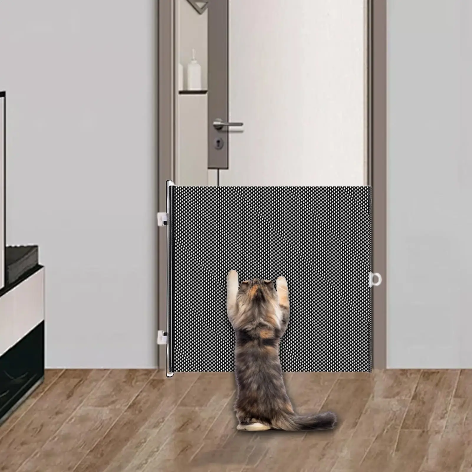 Retractable Gate for Doorways 40x125cm Animal Fence Cat Barriers Pet Supplies Dog for Indoor 1005012430174698