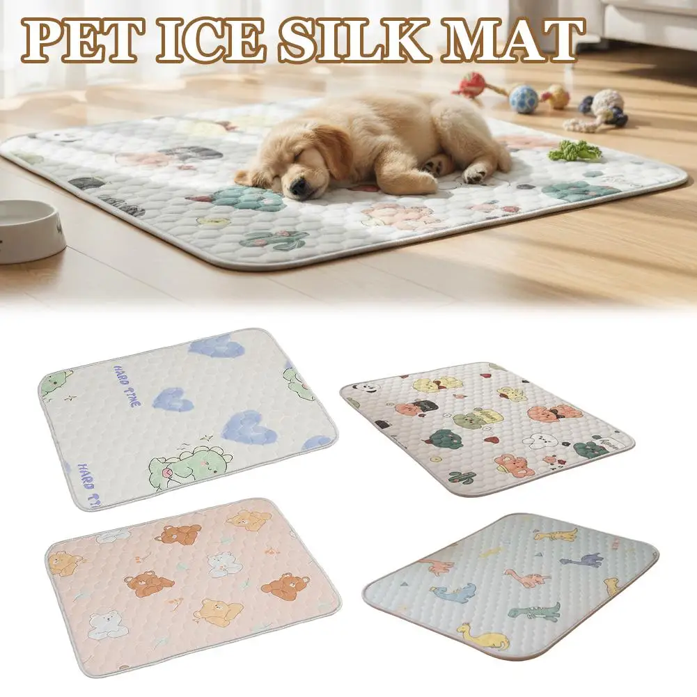 Pet Ice Silk Mat Summer Pad Mat for Dogs Blanket Sofa Breathable Pet Dog Bed Washable for Small 1005012430202115