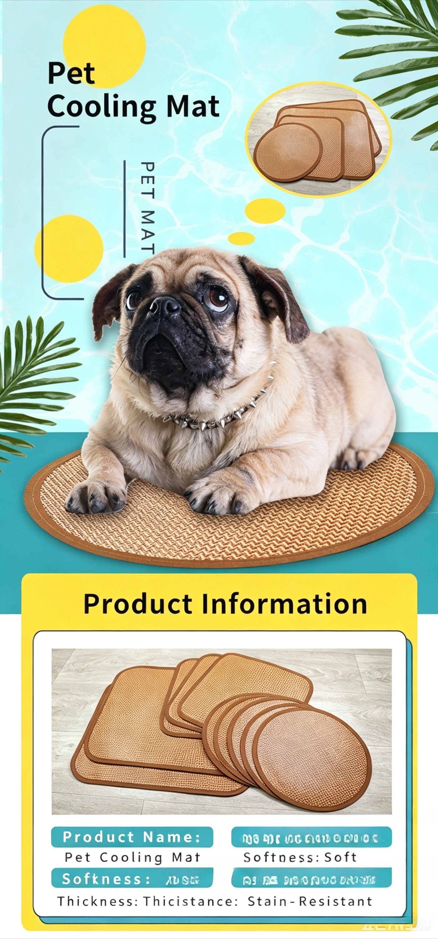 Pet Dog Nest Cooling Mat Summer Refreshing Cool Ice Pad Air Conditioning Heat Dissipation (1pcs) 1005012430586326