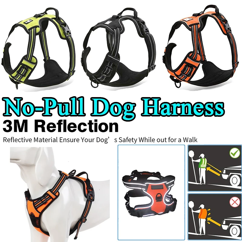 Dog Harness No Pull Adjustable Reflective Vest Easy Step-In Outdoor Harness for Small Medium Large 1005012431517652