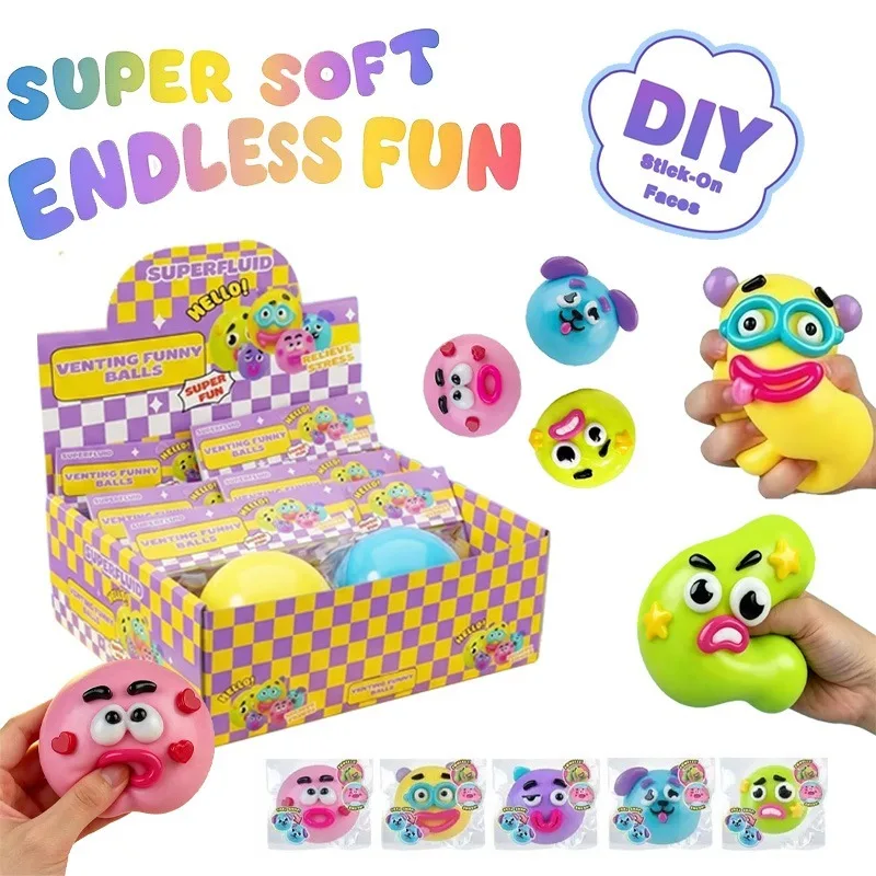 Dog Face Abstract Wacky Expression DIY Stress Ball Soft Squishy Non-Toxic Cute Relief Heal Relax 1005012431701936