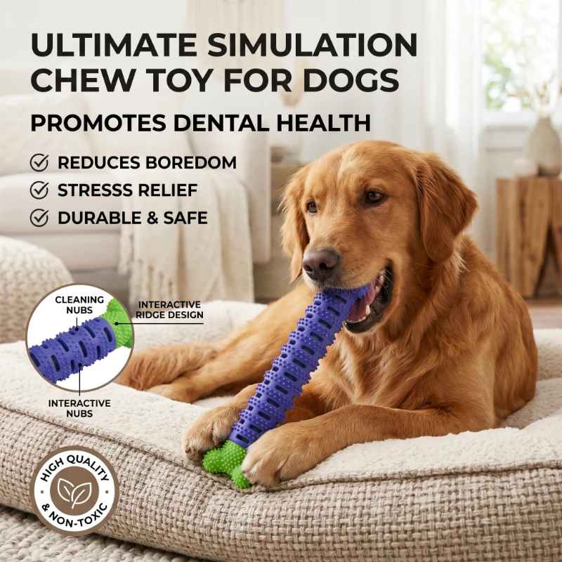 Dog Tooth Grinding Stick Food Grade Cleaning Massager Rubber Tooth Brush Chewing Toy Teeth Cleaning 1005012434080846