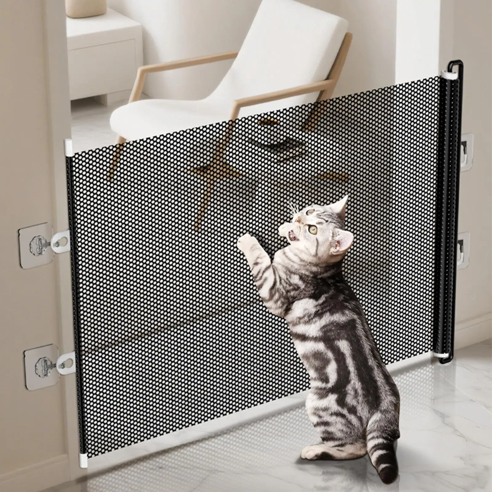 Retractable Dog Gate Kitten Safety Barrier Cat Safety Door Barrier for Home Apartment Office 1005012435794020