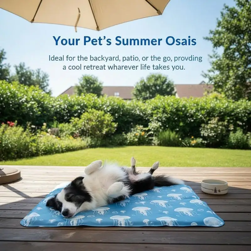 Pet Cooling Ice Mat for Dogs Cats Summer Non Toxic Self Cooling Pad for Indoor Outdoor Use 1005012436538133