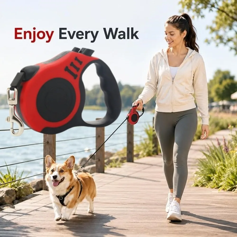 3M/5M Retractable Plastic Dog Leash Flexible Cat Traction Rope Belt with Non-Slip Handle Small 1005012436745631