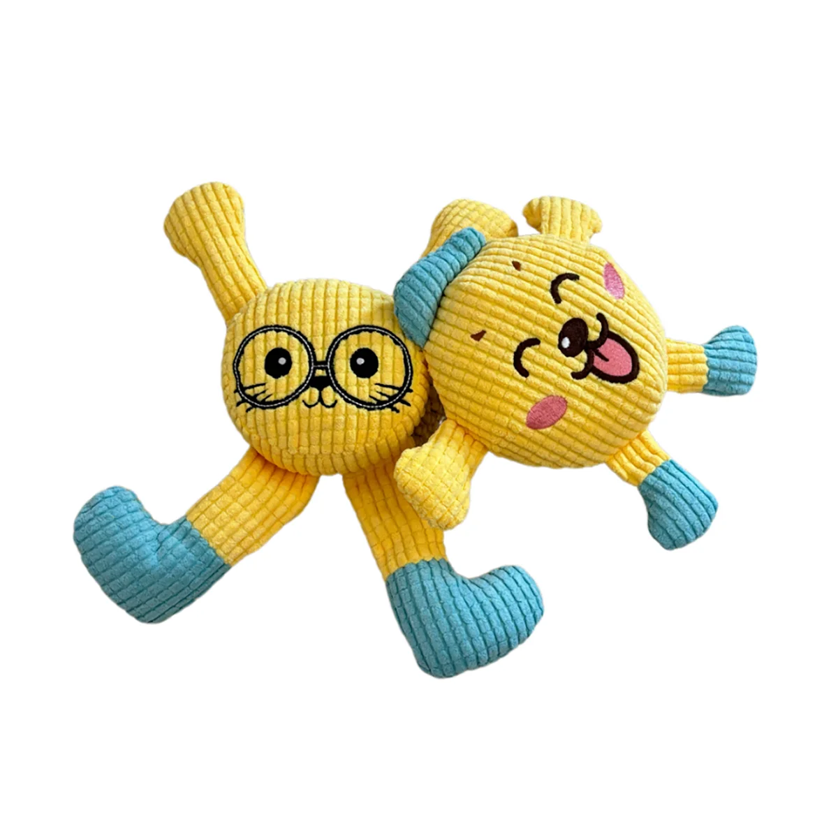 Cute Cartoon Plush Dog Toy Pack Squeaky Bite Resistant Chew Toy Teething Stress Relief Interactive 1005012437004048