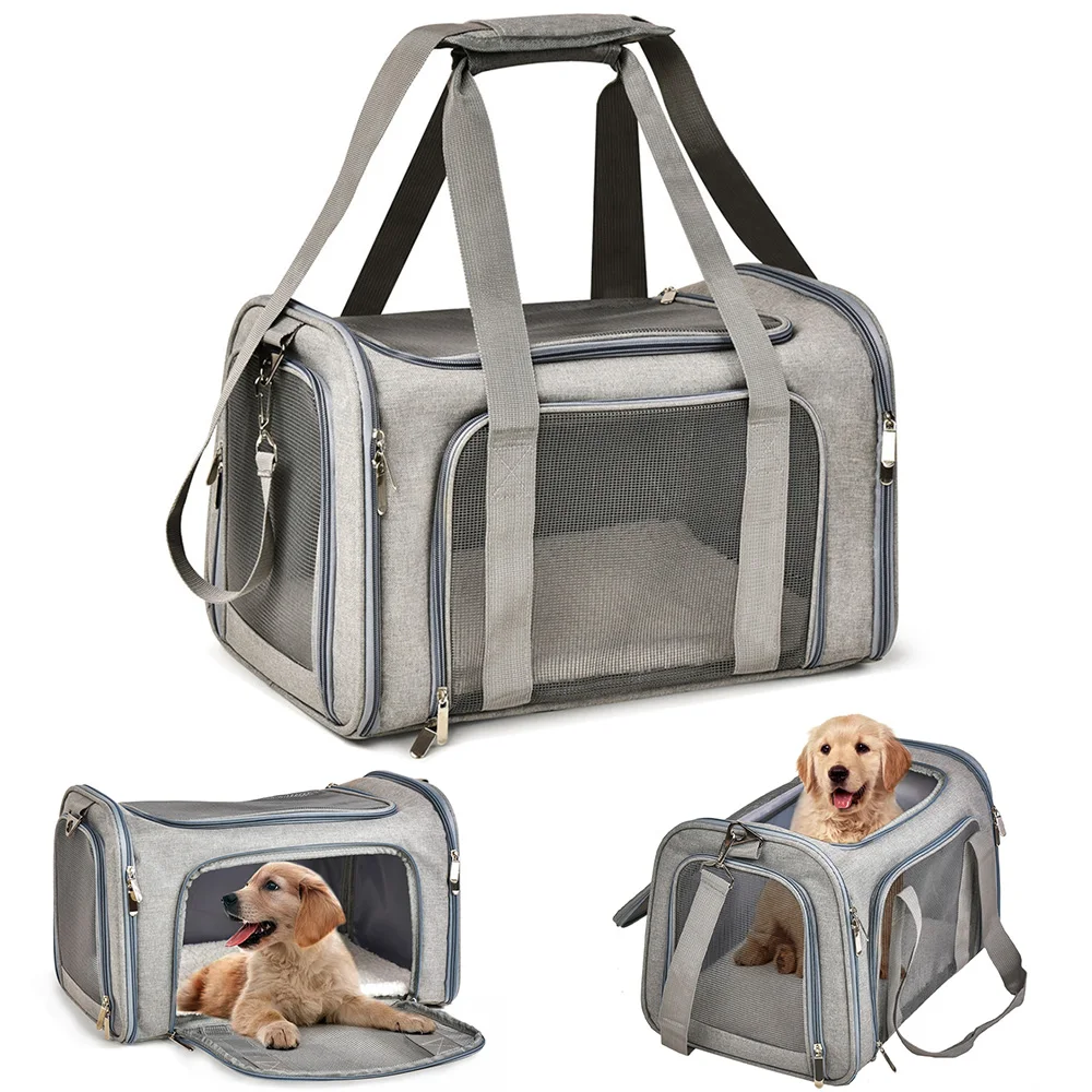Dog Carrier Bag Soft Side Backpack Cat Pet Carriers Dog Travel Bags Airline Approved Transport 1005012438333152