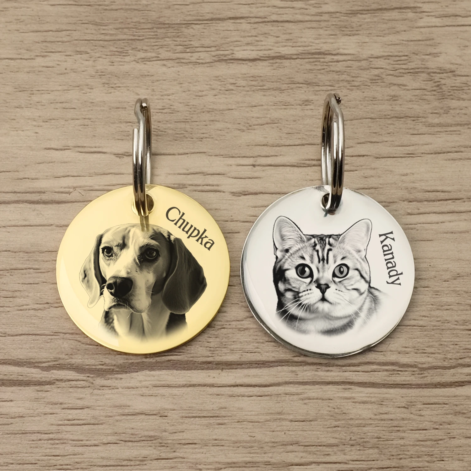 Personalized Dog Tag Custom Pet ID Tag with Photo Dog Collar Tag New Puppy Gift Dog Accessories 1005012439434161