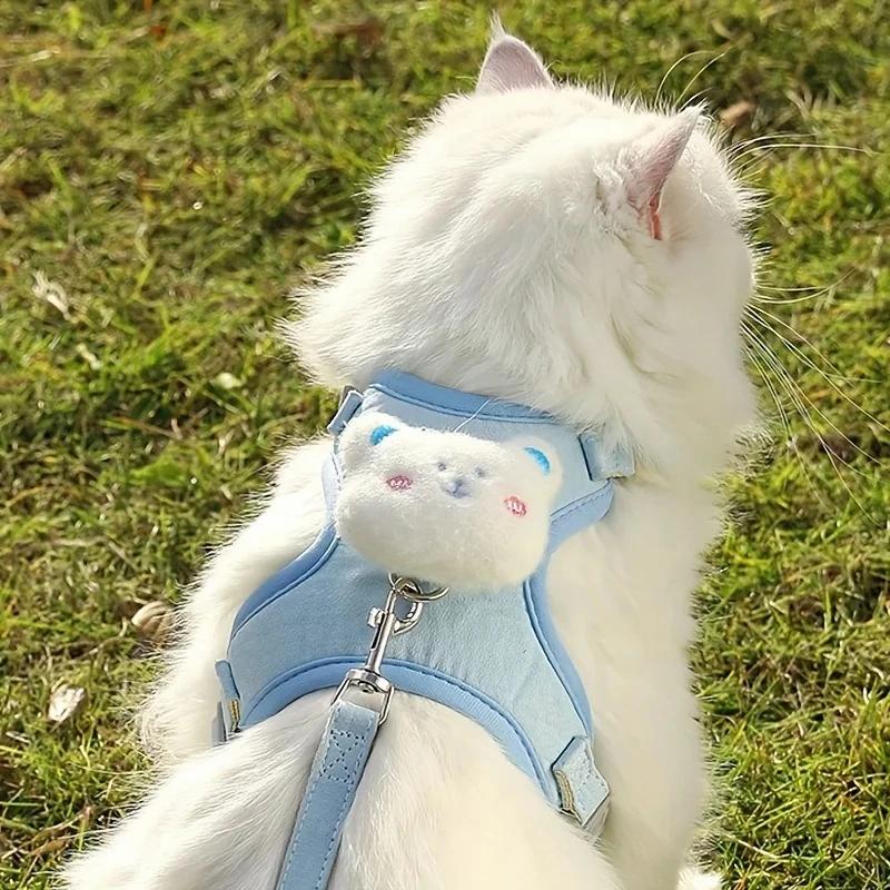 Adjustable Cat Harness Leash for Outdoor Travel Walking Soft and Breathable Pet Harnesses Kitten 1005012439515233