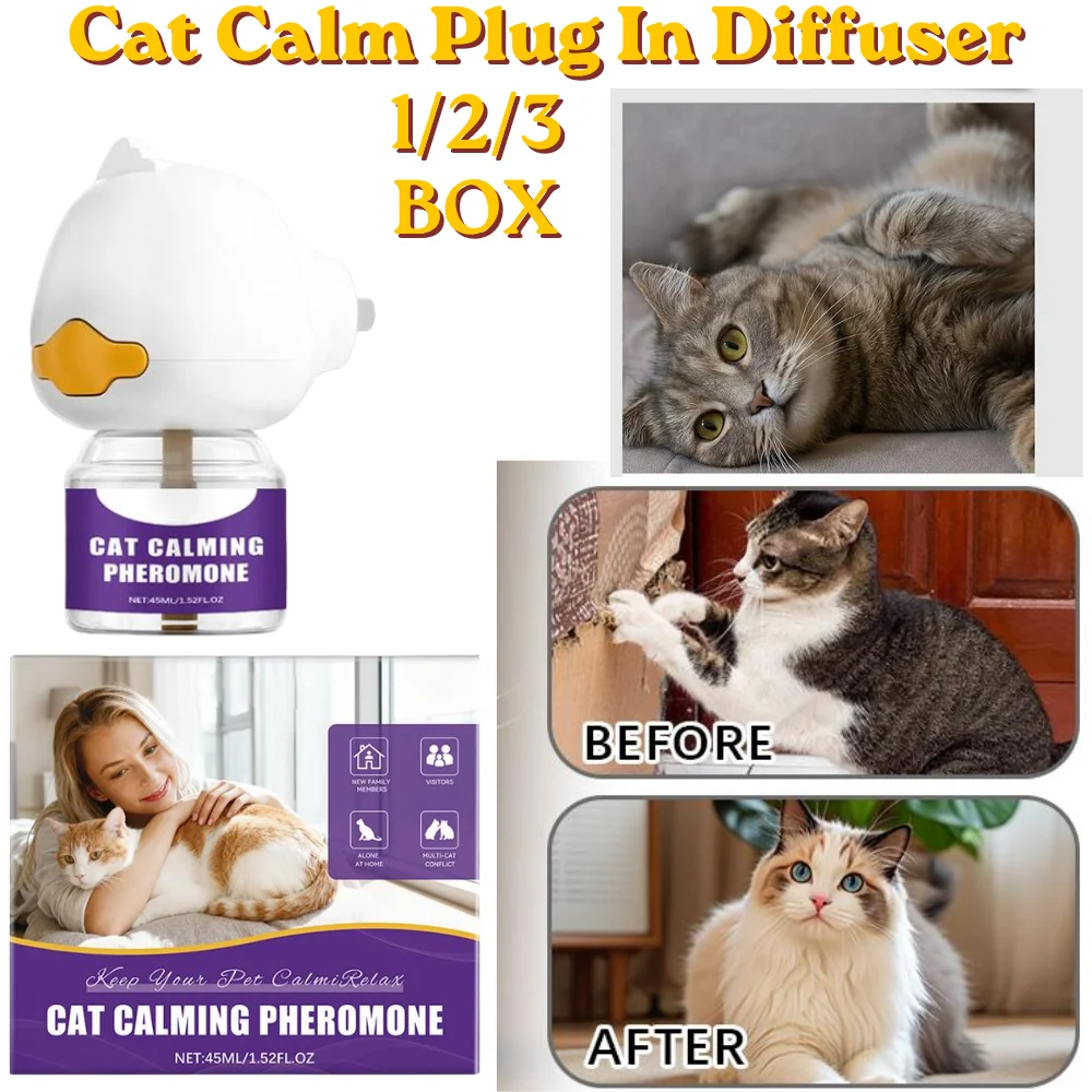 Cat Calm Plug in Diffuser Relieve Anxiety Reduce Scratching and Disorderly Urination Behavior Pet 1005012439591737