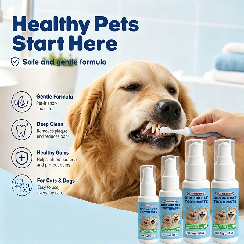 Pet Toothpaste – Pet Oral Care, Mint Flavor for Cleaning Teeth, Controls Plaque and Tartar 1005012439991317