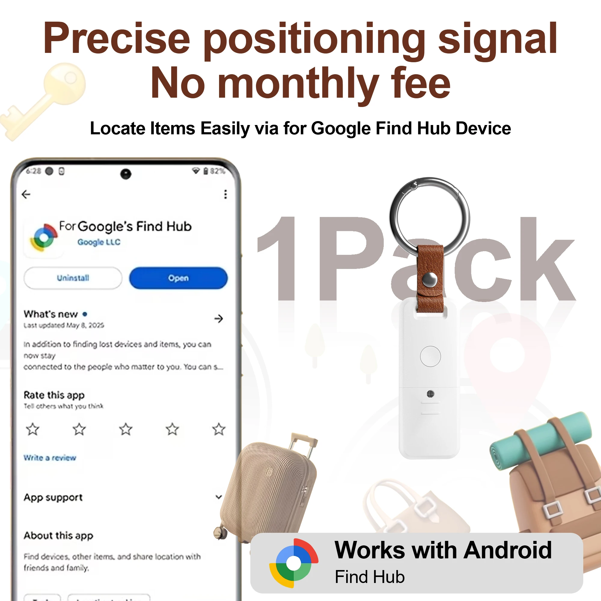 Google Find My Device GPS Tracker Tag Android Tracker GPS Tracking Device Security Alert Anti-Lost 1005012440193582