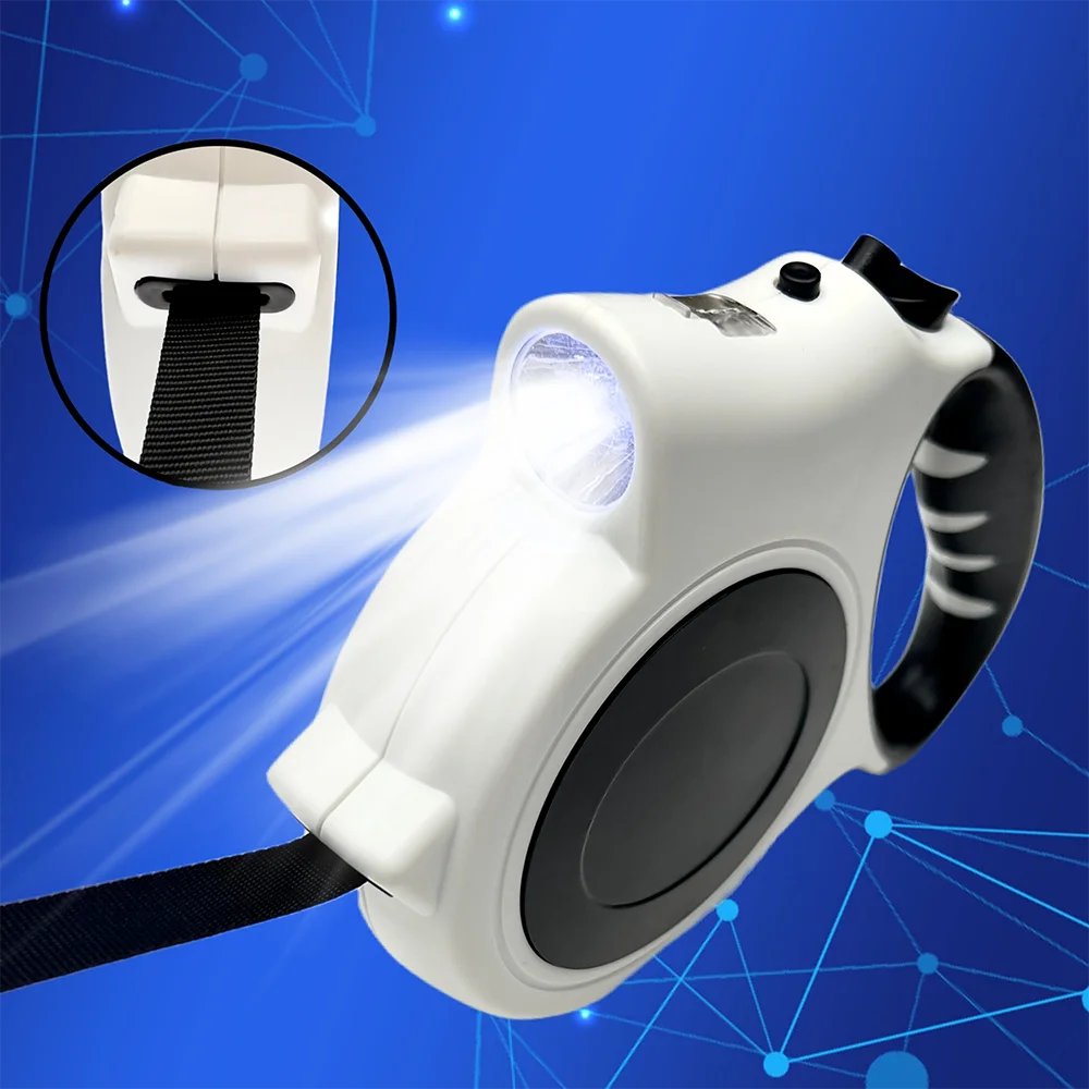 LED Illuminated Retractable Dog Leash 16FT Adjustable Walking Rope for Medium Large Dogs Night (1Pcs) 1005012440325488