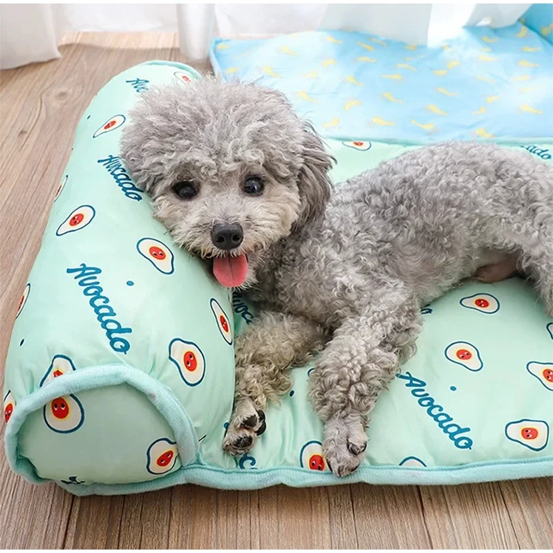 Summer Ice Silk Pet Cooling Mat Portable Heat Relief Cushion Non Slip Washable Cool Sleeping Pad 1005012441551463