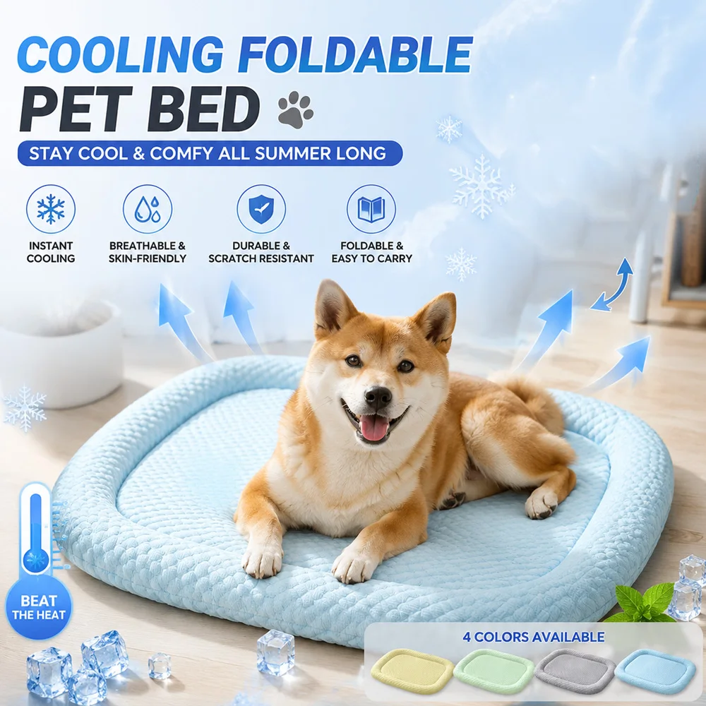 Cool Summer Pet Cooling Mats in Cat Cushion Ice Silk Breathable Mat Puppy Sleep Nest Kennels 1005012442992100