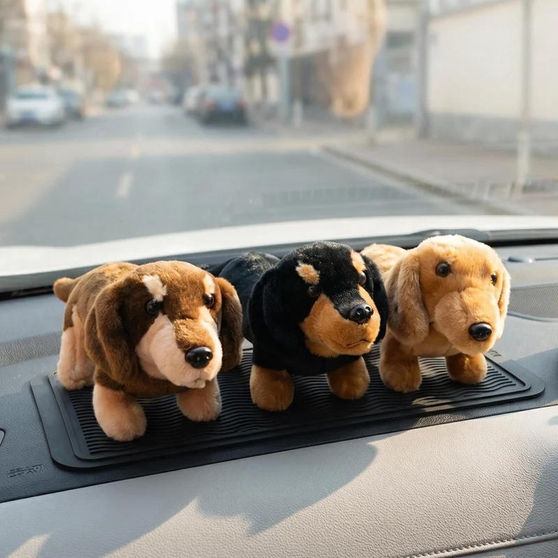 New Happy Little Dachshund Plush Toys Stuffed Soft Lifelike Short Hair Puppy Doll Pretty Room Decor 1005012444234351