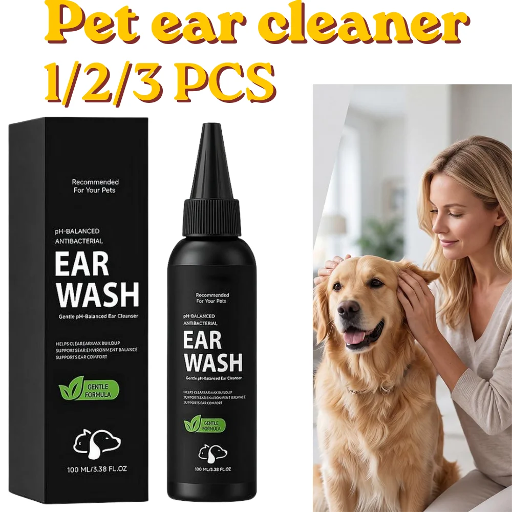 1/2/3 BOX Pet Ear Cleaner 100ml/Box Balanced Health Thorough Ear Cleaning Soothing Formula Daily 1005012445522688