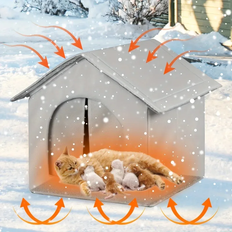 Stray Cat Dog House Waterproof Outdoor Winter Warm Pet Cave Sleeping Beds Home Foldable Washable 1005012446223678