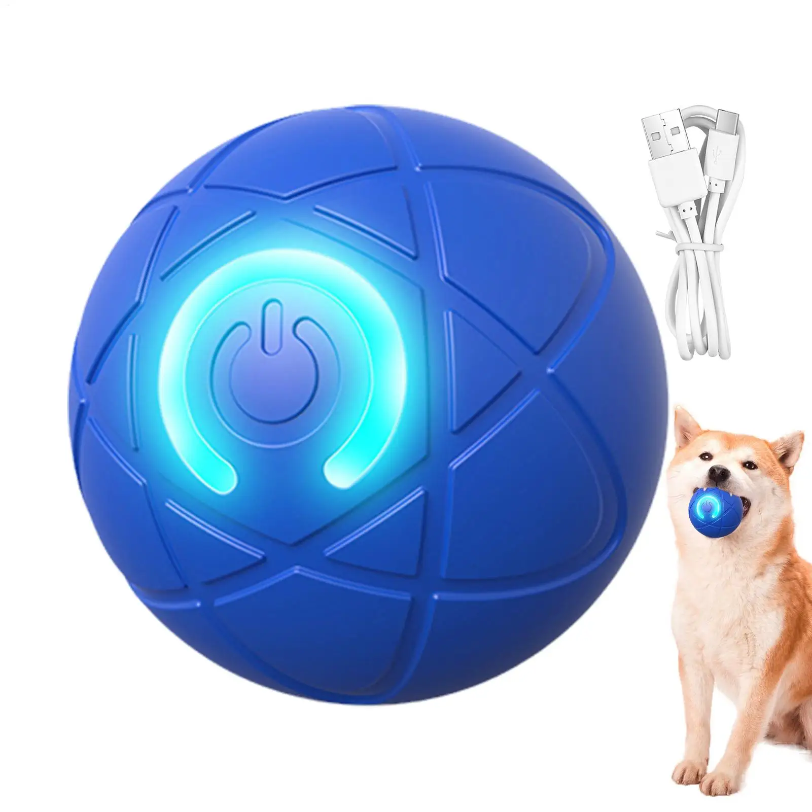 Dog Toy Ball Interactive Rolling Ball Smart USB Jumping Rotating Electronic Interactive Dog Chew 1005012446365421
