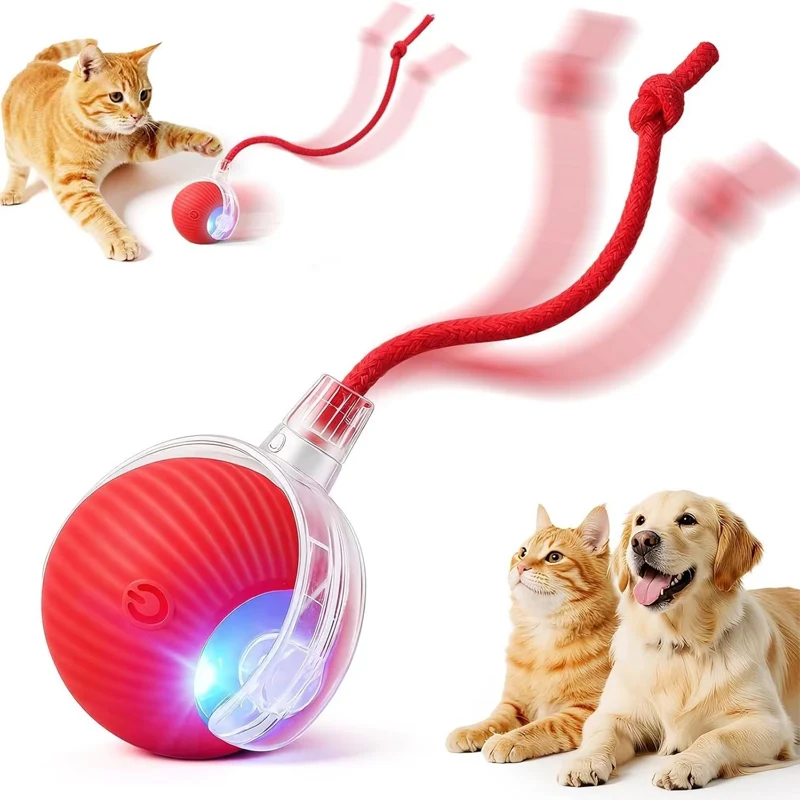 New Dog Interactive Ball Toy Automatic Rolling Dog Ball Rechargeable Smart Puppy Interactive Toy 1005012447121748