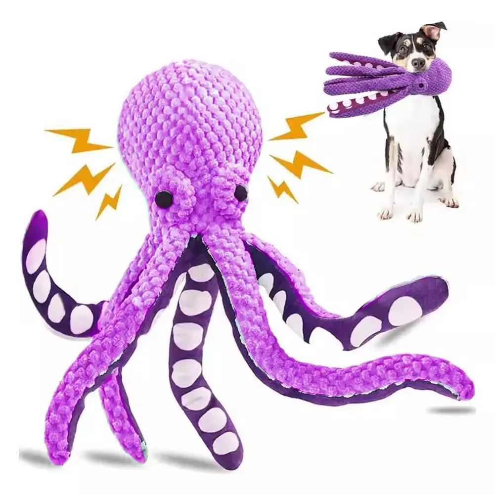 Pet Plush Toy Cat Dog Voice Octopus Shell Puzzle Toy Bite Resistant Interactive Pet Dog Teeth 1005012448391015