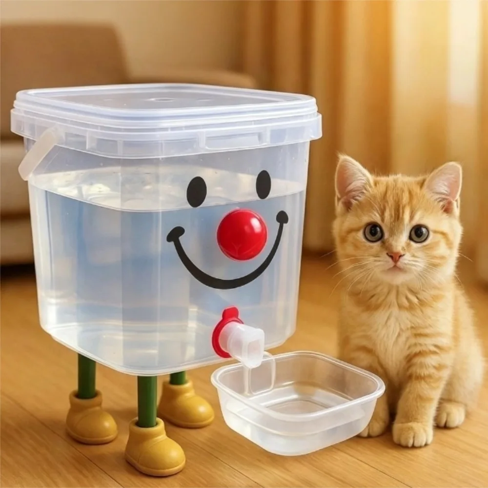 Pet Gravity Automatic Water Replenishment Dispenser Dog Cat Large-Capacity Bucket Drinking Fountain 1005012449691178