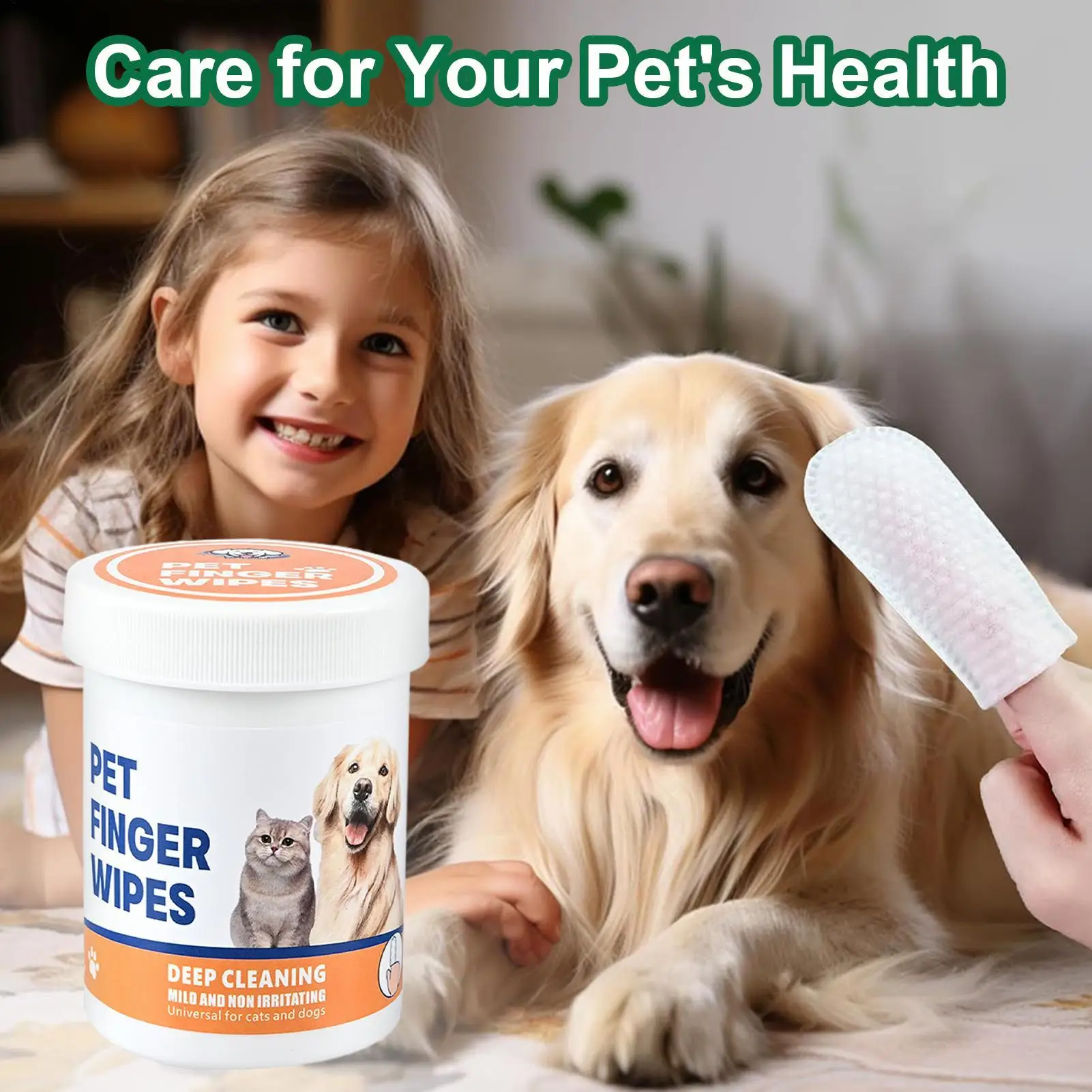 Pet Disposable Cleaning Wipes Dog Teeth Finger Cat Ear and Eye Beauty Hygiene Products 1005012450216543