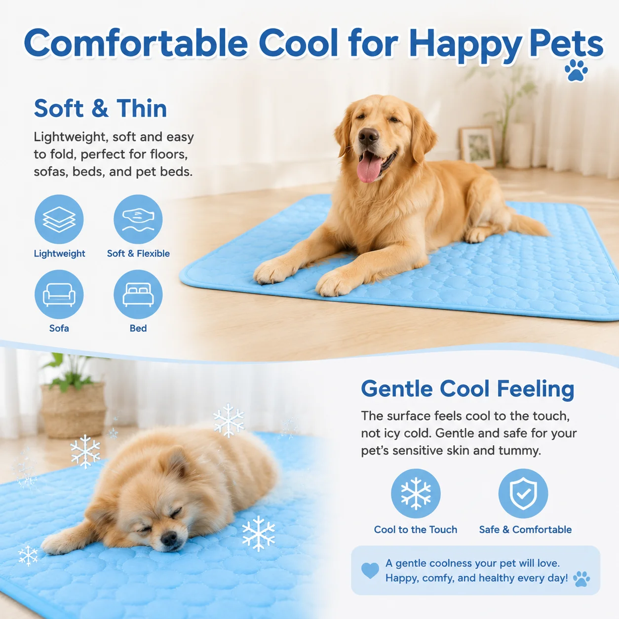 Cooling Dog Mat Summer Pad for Dogs Cat Ice Silk Blanket Sofa Breathable Washable Small Large Beds 1005012450357243