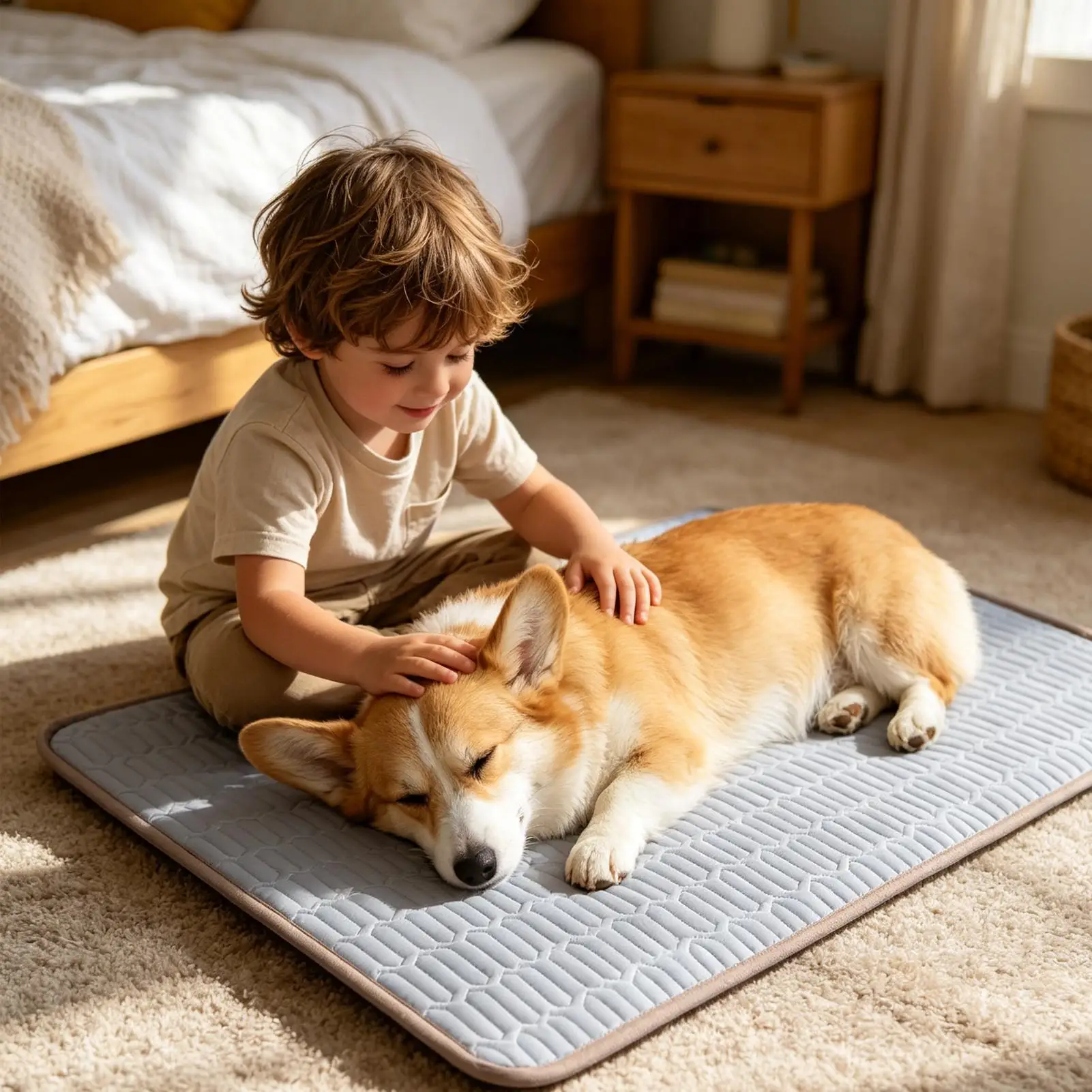 Breathable Non Slip Washable Folding Dog Cooling Mat Pet Bed for Sleep Nap Rest Relaxation Home 1005012450531994