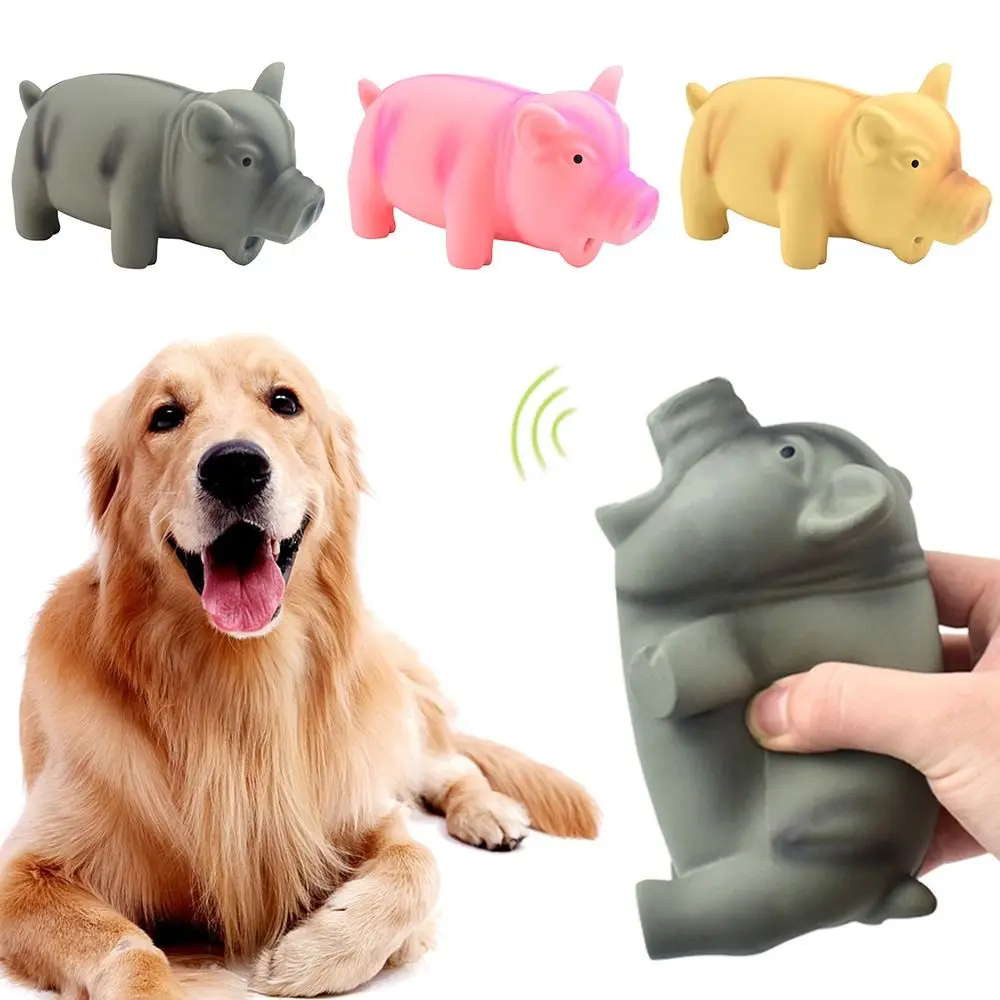 Chew Training Pets Accessories Interactive Squeak Latex Pet Chew Rubber Sound Pig Dog Chew 1005012451394511