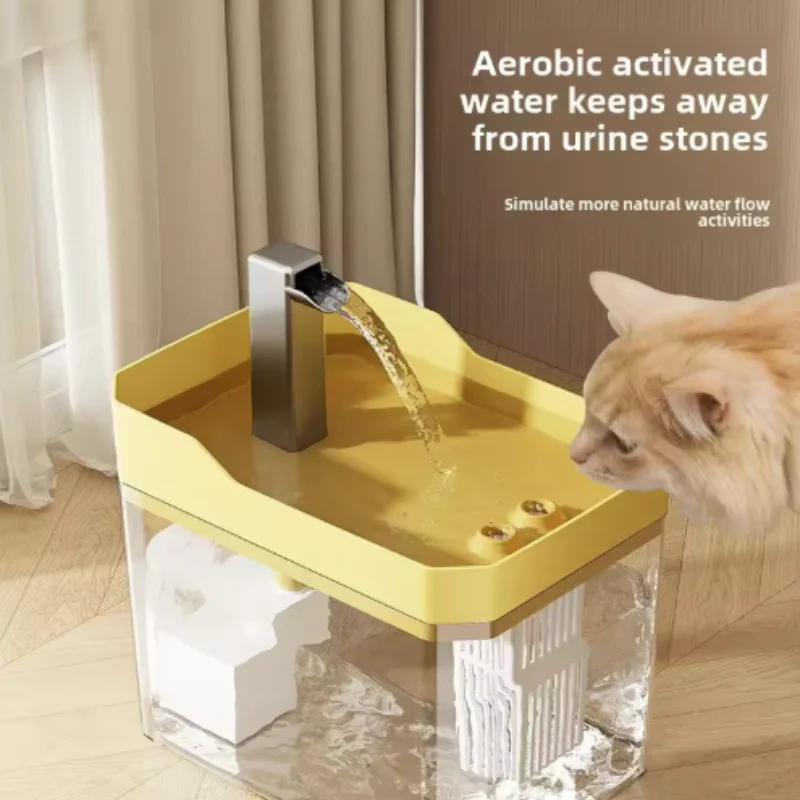 Cat Water Fountain with Auto Filter Transparent Anti-Dry Burning Recirculating Dispenser Includes 1005012452198515