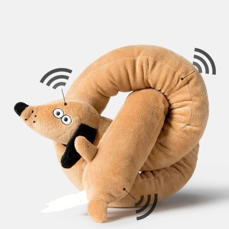 Sausage Dog Plush Toy Squeaky Dachshund Puppy Chew Toy Soft Durable Tug of War Interactive Pet Toy 1005012452359982
