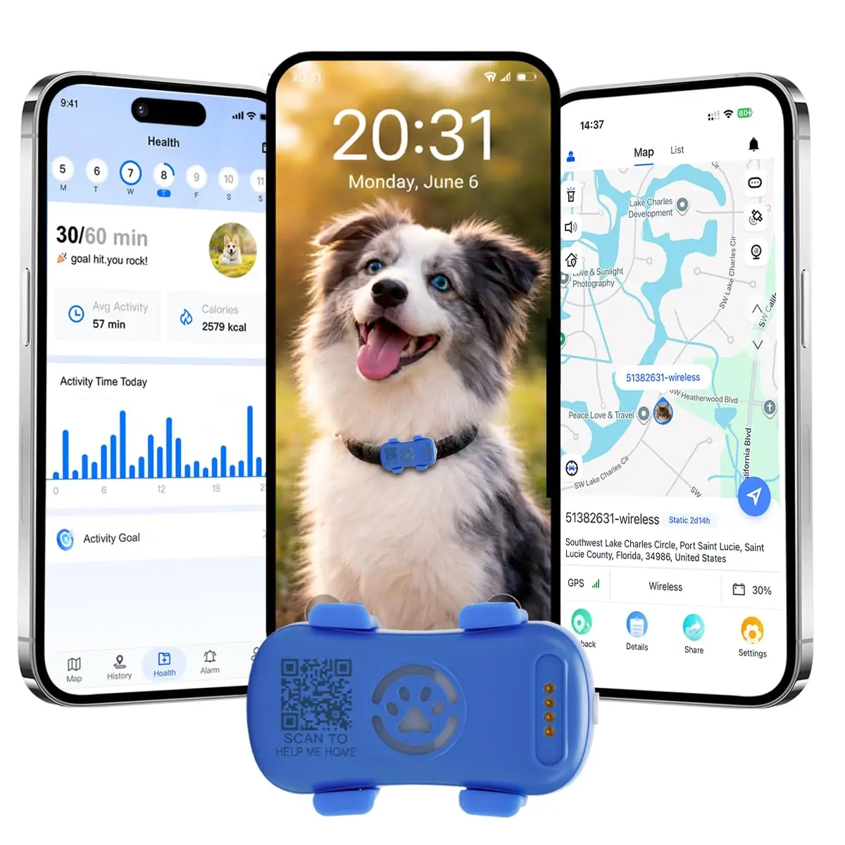 Pet GPS Tracker Real-Time Location Tracking, Unlimited Range, Waterproof Design 1005012454148166