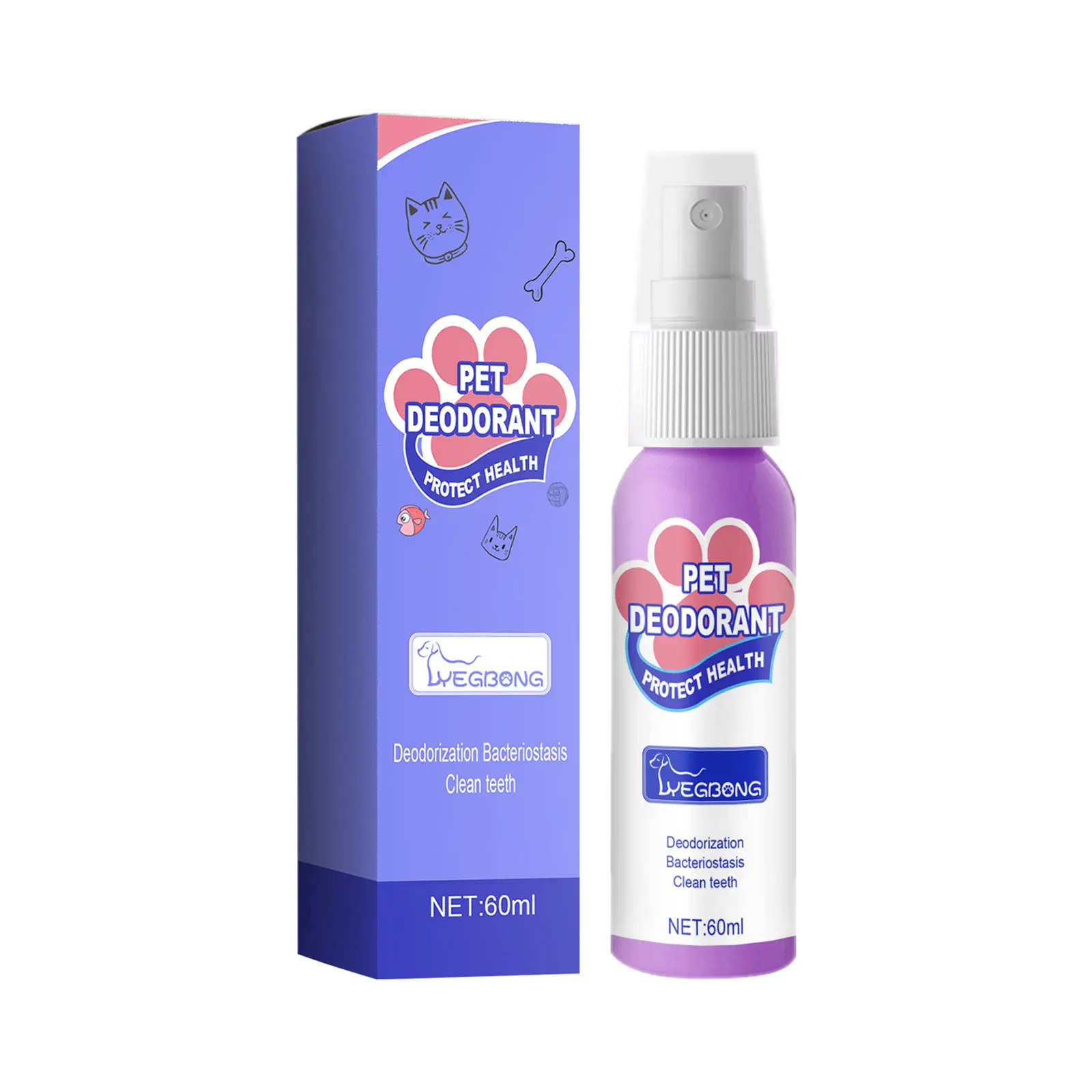 Cat Dog Breath Cleaner Swallowable Dog Bad Breath Spray Practical Pet Cat Oral Odor Removers (60ml) 1005012454324578