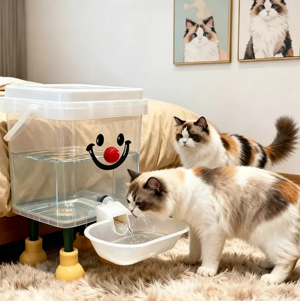 Large-Capacity Pet Gravity Automatic Water Replenishment Dispenser Dog Cat Bucket Drinking Fountain 1005012454426687