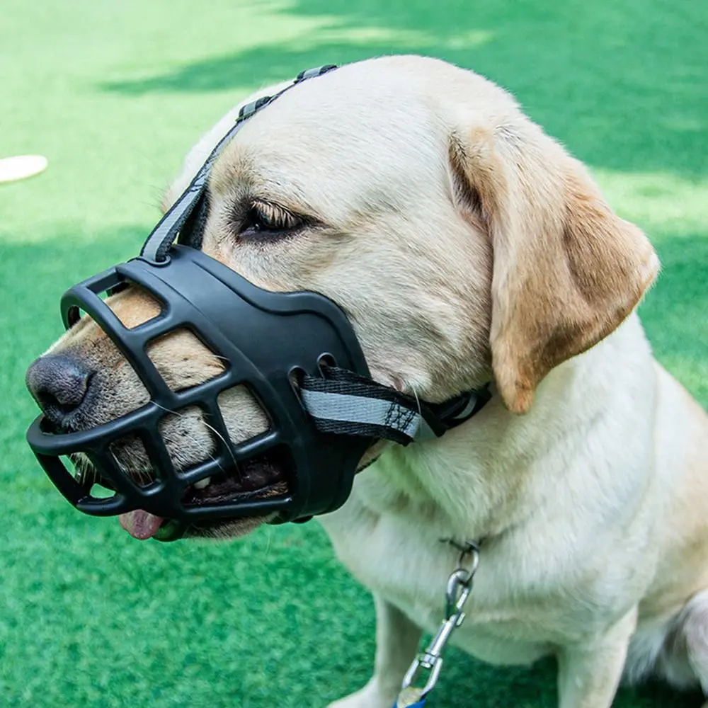Strong Anti-Biting Adjustable Dog Muzzle with Reflective Strip Breathable Dog Mouth Cover Can Drink 1005012455336647