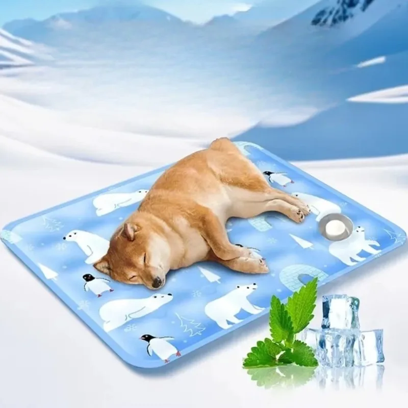 Floor Mat Self Water Adding Ice Gel Cooling Cushion Portable Durable Pet Cold Bed for Small 1005012455533431