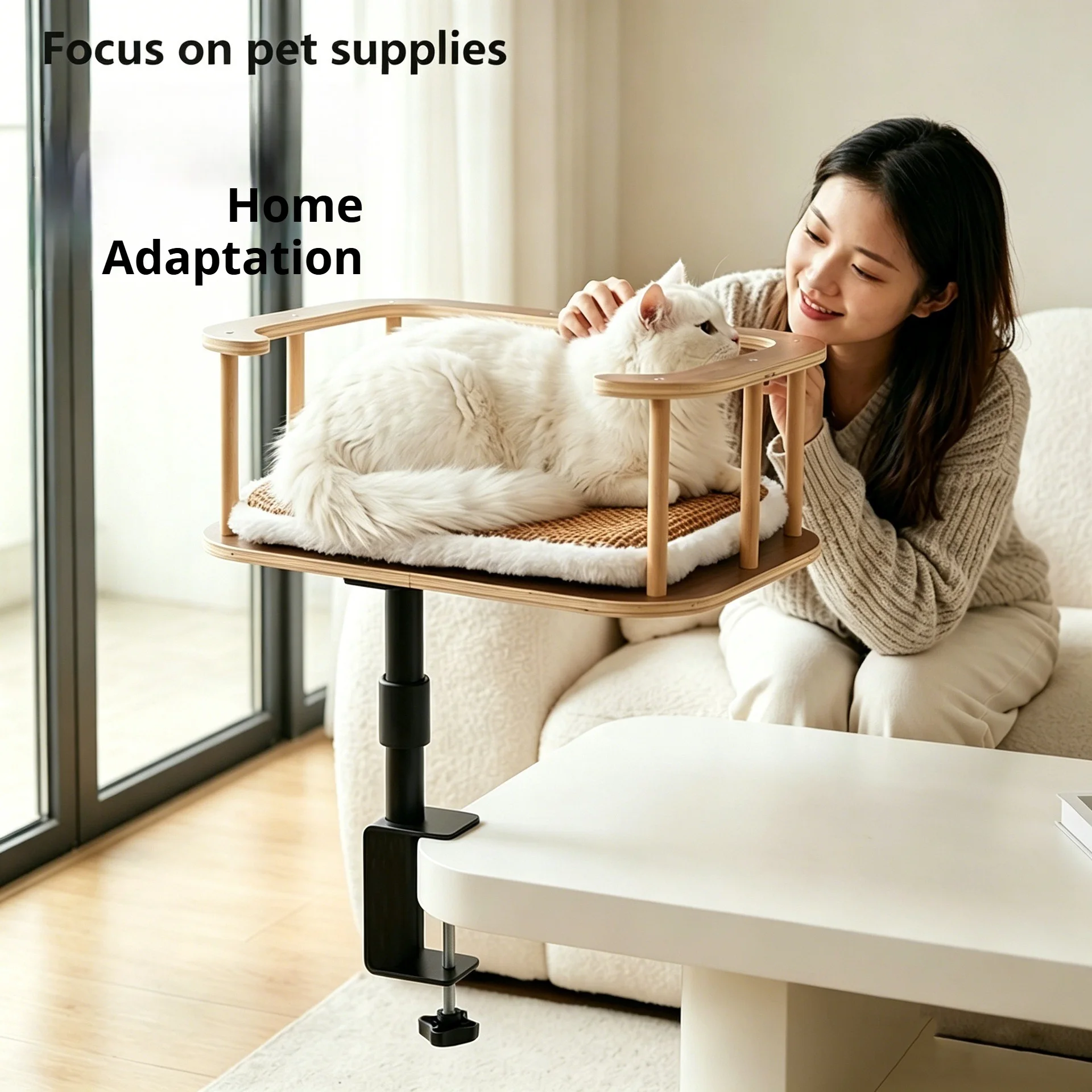 Desktop Cat Bed Cooling Mat Cat Climbing Frame Integrated Adjustable Rotating Lifting No 1005012455809681