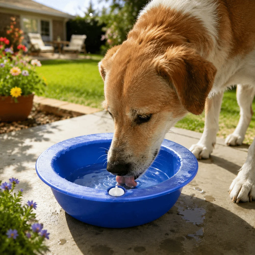 Water Injection Dog Cooling Bowls Relieve Heat Long Lasting Cooling Water Feeder Cool Down Cold 1005012455928261