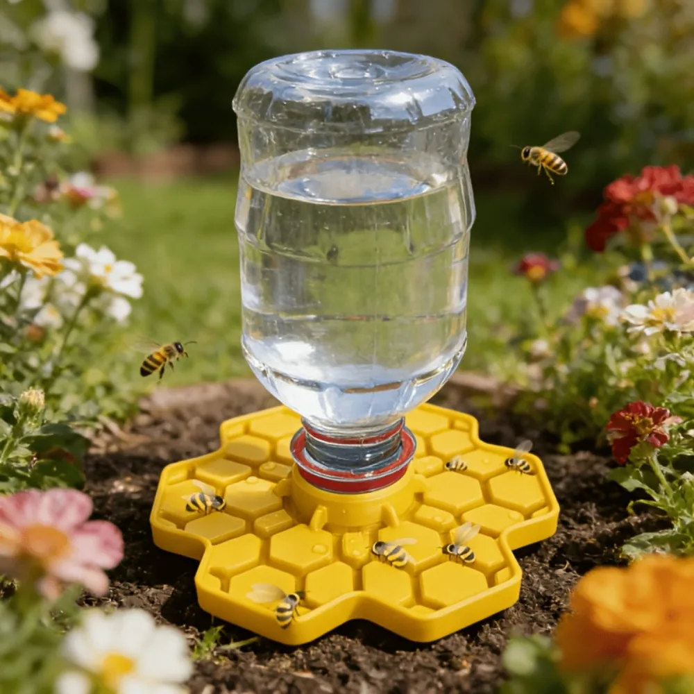 Honeycomb Bee Water Feeder Garden Outdoor Drinking Fountain with Perch Safe Beneficial Insect 1005012457850906