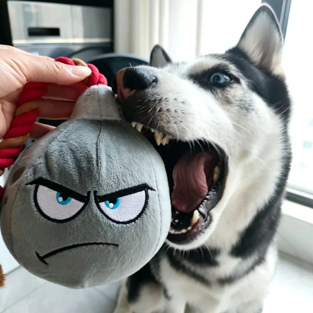 Plush Dog Toy with Pull Cord Cute Chew Tug Toy Soft Rope and Stitch Design for Interactive Play Pet 1005012457860802