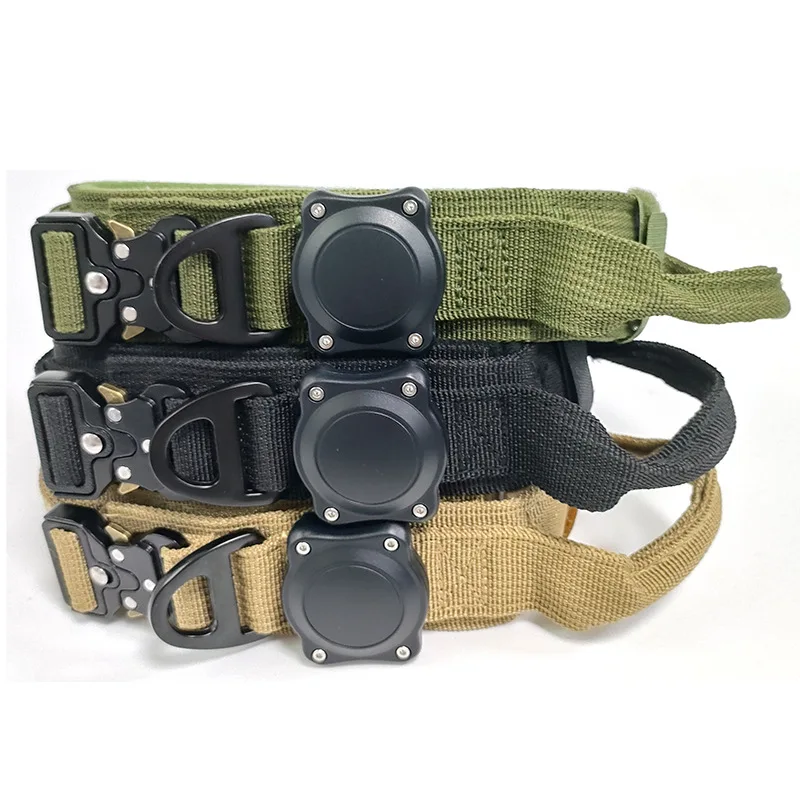 Tactical Apple Airtag Dog Collar, Durable Nylon Tracking Collar for Medium & Large Dogs 1005012458003441