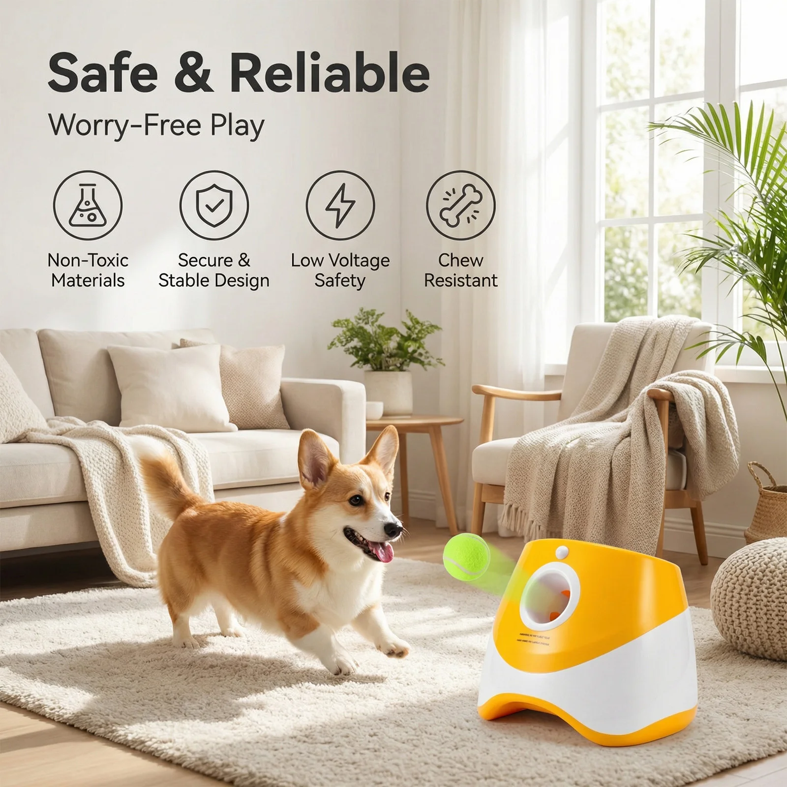 Dog Pet Toys Three-Speed Distance Adjustment Automatic Throwing Machine Catapult 3/6/9m Tennis 1005012458057305