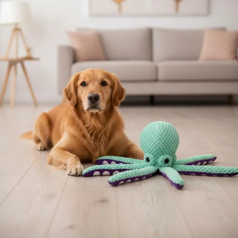 Pet Octopus Indestructible Dog Toy for Aggressive Chewers Squeaky Interactive Anxiety Relief Toy 1005012458188737