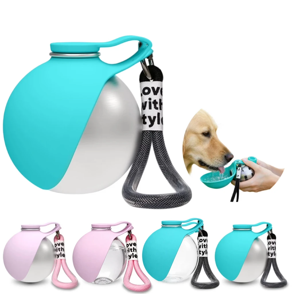 Portable Dog Water Bottle Safe Healthy Leak Proof Compact Dog Travel Pet (2 In-1) 1005012462535845