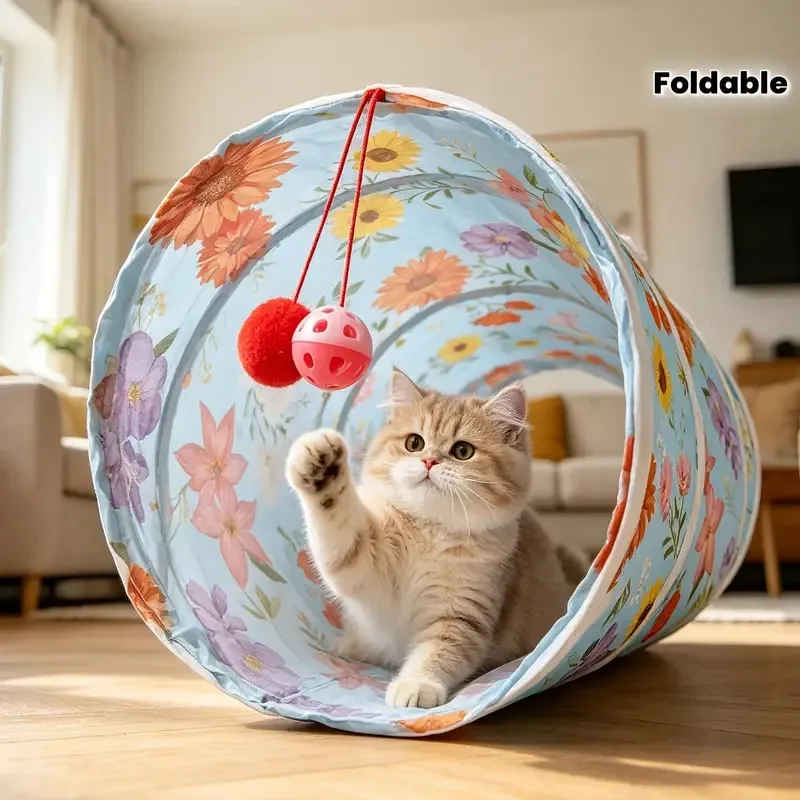 Cat Tunnel Tube Pet Supplies Foldable Kitten Training Interactive Fun Cat Toy Indoor 1005012463579690